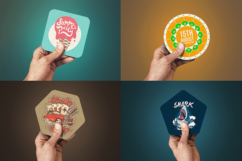 Clean Coaster Mockups Bundle x24 7 1820