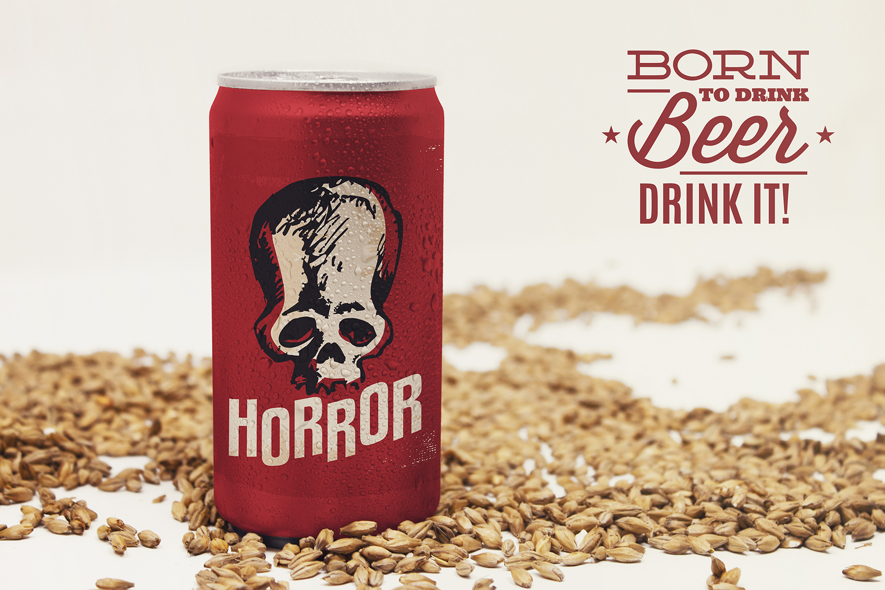 Download Mockups: 10oz Front Malt Beer Can Mockup
