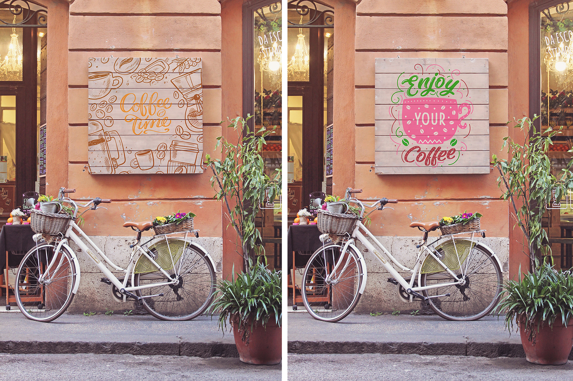 Mockups: Bike Duo Signboard Mockup