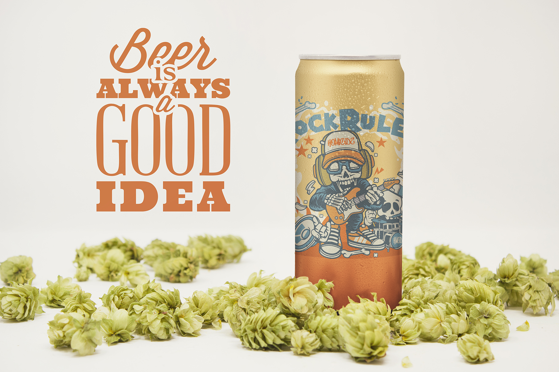 Freebies: Front 12oz Beer Can Mockup