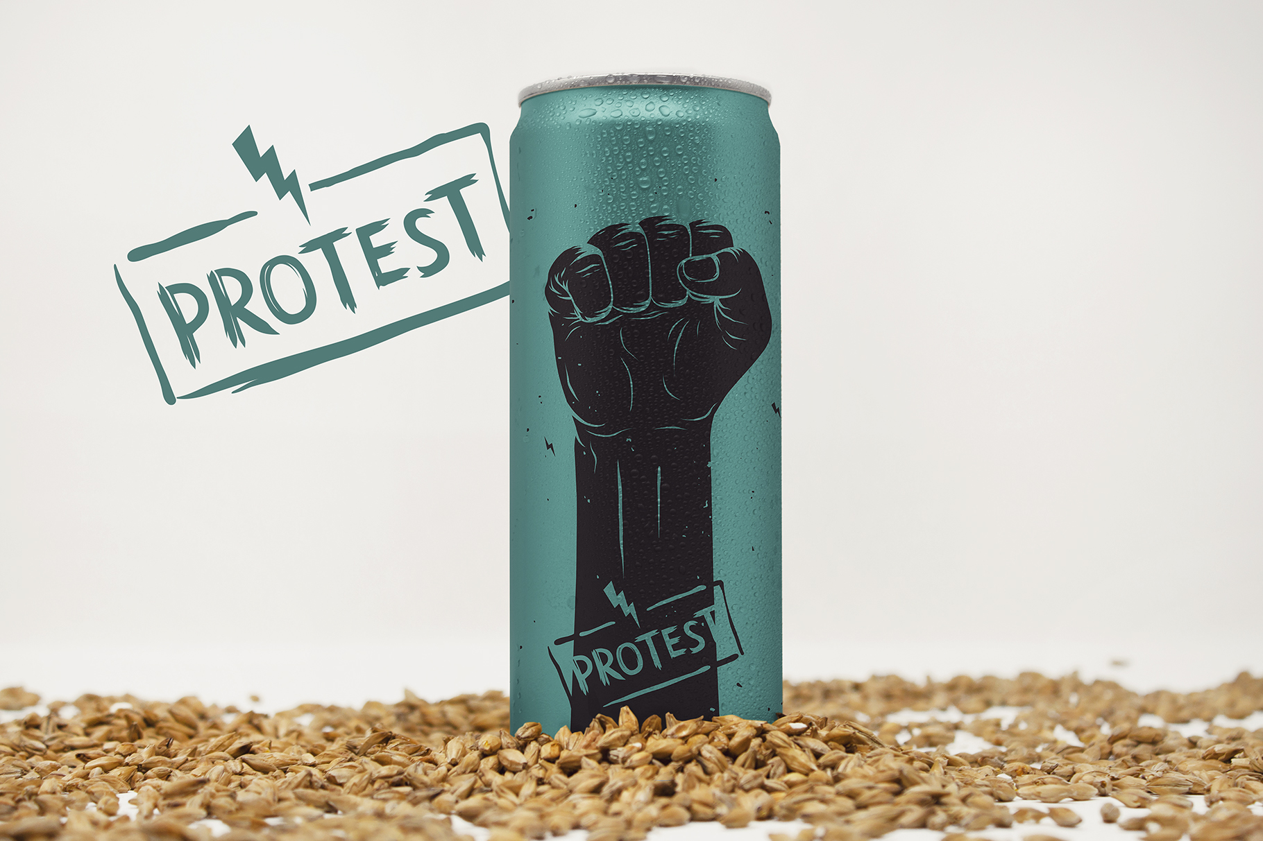 Download Mockups: Front 12oz Malt Beer Can Mockup Vol.2