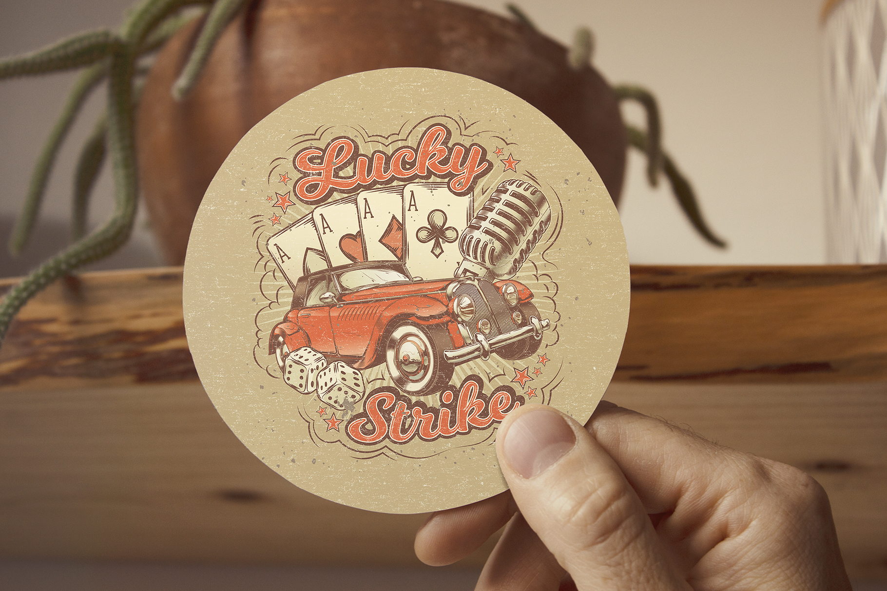Download Mockups: Hand Round Coaster Mockup