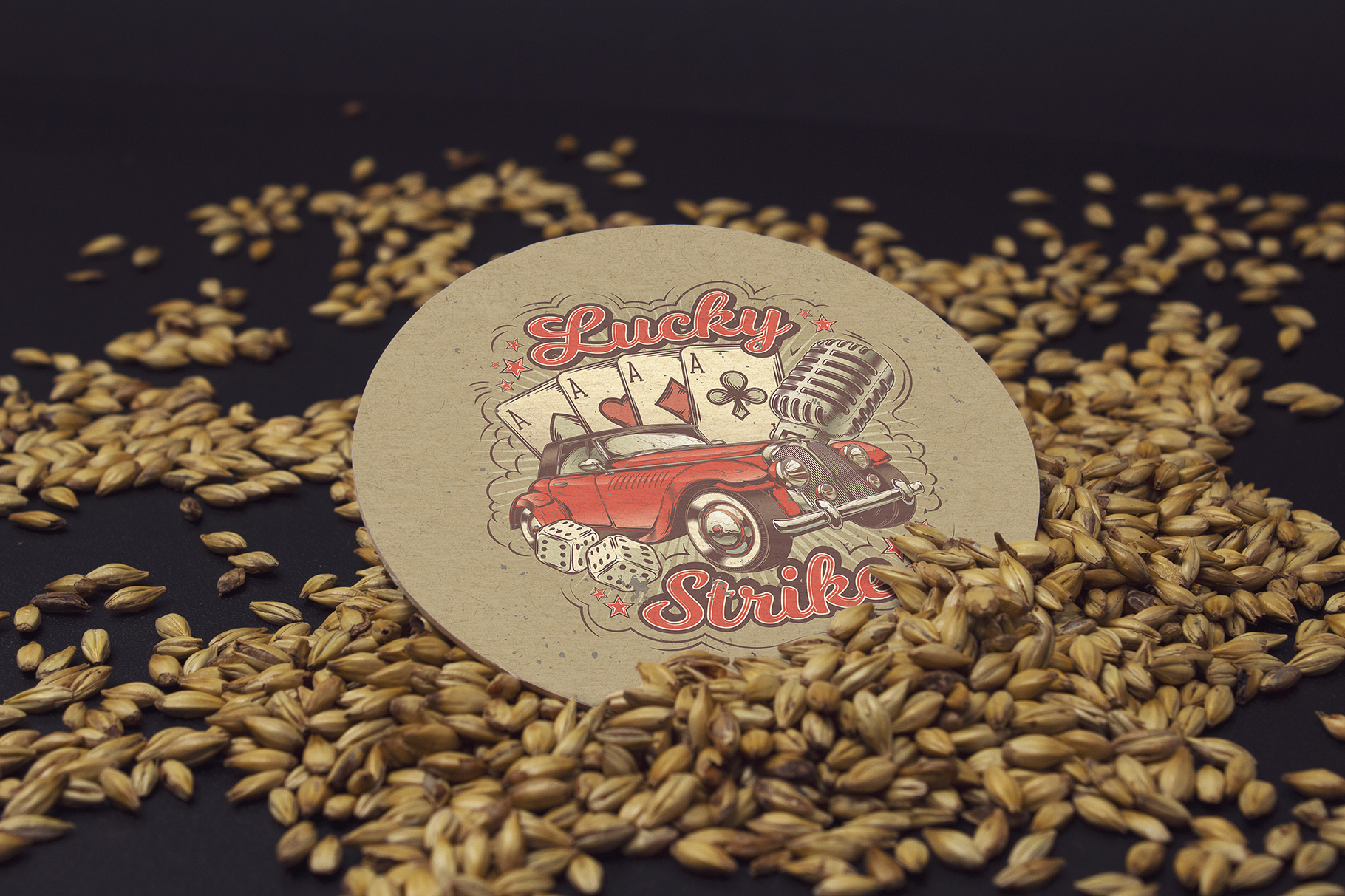 Download Mockups: Malt Round Coaster Mockup